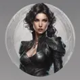 Alluring matte portrait of a beautiful Vex wearing black leather, 8k, Highly Detailed, Intricate, Half Body, Realistic, Sharp Focus, Volumetric Lighting, Fantasy, Elegant by Stanley Artgerm Lau, Alphonse Mucha, WLOP