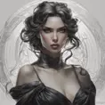 Alluring matte portrait of the beautiful Vex in black, 8k, Highly Detailed, Intricate, Realistic, Sharp Focus, Volumetric Lighting, Fantasy, Elegant by Stanley Artgerm Lau, Alphonse Mucha, WLOP, Stefan Kostic