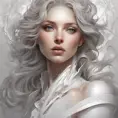 Alluring matte portrait of a beautiful A2 in white, 8k, Highly Detailed, Intricate, Half Body, Realistic, Sharp Focus, Volumetric Lighting, Fantasy, Elegant by Stanley Artgerm Lau, Alphonse Mucha, WLOP, Stefan Kostic