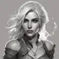 Alluring matte portrait of a beautiful Ciri in The WItcher3 style, 8k, Highly Detailed, Intricate, Half Body, Realistic, Sharp Focus, Volumetric Lighting, Fantasy, Elegant by Stanley Artgerm Lau, Alphonse Mucha, WLOP