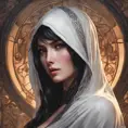 Alluring matte portrait of a beautiful veiled Tifa Lockhart wearing a black veil, 8k, Highly Detailed, Intricate, Half Body, Realistic, Sharp Focus, Volumetric Lighting, Fantasy, Elegant by Stanley Artgerm Lau, Alphonse Mucha, WLOP