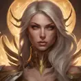 Matte portrait of Kayle from League of Legends with tattoos, 8k, Highly Detailed, Powerful, Alluring, Artstation, Magical, Digital Painting, Photo Realistic, Sharp Focus, Volumetric Lighting, Concept Art by Stanley Artgerm Lau, Alphonse Mucha, Greg Rutkowski