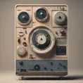 A Time Machine designed by Dieter Rams. stunning industrial design. Natural colors, mid century modern design, 8k, Highly Detailed, Hyper Detailed, Vintage Illustration, Sharp Focus, Smooth, Octane Render, Vector Art