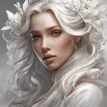 Alluring matte portrait of a beautiful A2 in white, 8k, Highly Detailed, Intricate, Half Body, Realistic, Sharp Focus, Volumetric Lighting, Fantasy, Elegant by Stanley Artgerm Lau, Alphonse Mucha, WLOP, Stefan Kostic