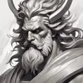 Matte portrait of a fierce God Zeus, 4k, Highly Detailed, Hyper Detailed, Powerful, Artstation, Vintage Illustration, Digital Painting, Sharp Focus, Smooth, Concept Art by Stanley Artgerm Lau, Alphonse Mucha, Greg Rutkowski