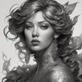 Alluring matte portrait of a beautiful A2 in black, 8k, Highly Detailed, Intricate, Half Body, Realistic, Sharp Focus, Volumetric Lighting, Fantasy, Elegant by Stanley Artgerm Lau, Alphonse Mucha, WLOP, Stefan Kostic