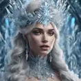 Alluring highly detailed matte portrait of a beautiful ice queen in the style of Stefan Kostic, 8k, High Definition, Highly Detailed, Intricate, Half Body, Realistic, Sharp Focus, Fantasy, Elegant