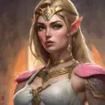 Matte portrait of Princess Zelda with tattoos, 8k, Highly Detailed, Powerful, Alluring, Artstation, Magical, Digital Painting, Photo Realistic, Sharp Focus, Volumetric Lighting, Concept Art by Stanley Artgerm Lau, Greg Rutkowski