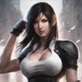 Alluring matte portrait of a beautiful Tifa Lockhart, 8k, Highly Detailed, Intricate, Half Body, Realistic, Sharp Focus, Volumetric Lighting, Fantasy, Elegant by Stanley Artgerm Lau, WLOP