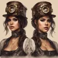 Steampunk portrait of Selena Gomez, Highly Detailed, Intricate, Artstation, Beautiful, Digital Painting, Sharp Focus, Concept Art, Elegant