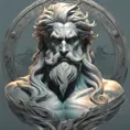 Matte portrait of a fierce Poseidon, God of the sea, 4k, Highly Detailed, Hyper Detailed, Powerful, Artstation, Vintage Illustration, Digital Painting, Sharp Focus, Smooth, Concept Art by Stanley Artgerm Lau, Alphonse Mucha, Greg Rutkowski