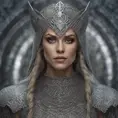 Alluring highly detailed matte portrait of beautiful norse goddess wearing chainmail in the style of Stefan Kostic, 8k, High Definition, Highly Detailed, Intricate, Half Body, Realistic, Sharp Focus, Fantasy, Elegant