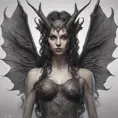 Alluring highly detailed matte portrait of a beautiful winged succubus in the style of Stefan Kostic, 8k, High Definition, Highly Detailed, Intricate, Half Body, Realistic, Sharp Focus, Fantasy, Elegant