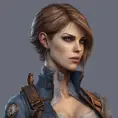 Steampunk portrait of Jill Valentine, Highly Detailed, Intricate, Artstation, Beautiful, Digital Painting, Sharp Focus, Concept Art, Elegant