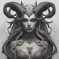 Alluring highly detailed matte portrait of a beautiful succubus in the style of Stefan Kostic, 8k, High Definition, Highly Detailed, Intricate, Half Body, Realistic, Sharp Focus, Fantasy, Elegant