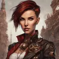 Steampunk portrait of Ruby Rose, Highly Detailed, Intricate, Artstation, Beautiful, Digital Painting, Sharp Focus, Concept Art, Elegant