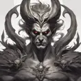 Matte portrait of a fierce Hades, god of the underworld, 4k, Highly Detailed, Hyper Detailed, Powerful, Artstation, Vintage Illustration, Digital Painting, Sharp Focus, Smooth, Concept Art by Stanley Artgerm Lau, Alphonse Mucha, Greg Rutkowski