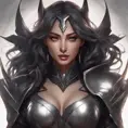 Alluring matte full body portrait of a beautiful Irelia wearing black leather, 8k, Highly Detailed, Intricate, Realistic, Sharp Focus, Volumetric Lighting, Fantasy, Elegant by Stanley Artgerm Lau, WLOP