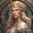 Alluring matte portrait of the beautiful norse goddess Freyja in the style of Stefan Kostic, 8k, Highly Detailed, Intricate, Realistic, Sharp Focus, Volumetric Lighting, Fantasy, Elegant by Stanley Artgerm Lau, Alphonse Mucha, WLOP