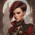 Steampunk portrait of Ruby Rose, Highly Detailed, Intricate, Artstation, Beautiful, Digital Painting, Sharp Focus, Concept Art, Elegant