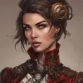 Steampunk portrait of Ruby Rose, Highly Detailed, Intricate, Artstation, Beautiful, Digital Painting, Sharp Focus, Concept Art, Elegant