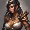 Alluring matte portrait of a beautiful Nidalee in the style of Stefan Kostic, 8k, Highly Detailed, Intricate, Half Body, Realistic, Sharp Focus, Volumetric Lighting, Fantasy, Elegant by Stanley Artgerm Lau, Greg Rutkowski