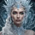 Alluring highly detailed matte portrait of a beautiful ice queen in the style of Stefan Kostic, 8k, High Definition, Highly Detailed, Intricate, Half Body, Realistic, Sharp Focus, Fantasy, Elegant