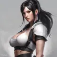 Alluring matte portrait of a beautiful Tifa Lockhart, 8k, Highly Detailed, Intricate, Half Body, Realistic, Sharp Focus, Volumetric Lighting, Fantasy, Elegant by Stanley Artgerm Lau, WLOP