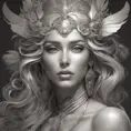 Alluring matte portrait of the beautiful goddess Ker in the style of Stefan Kostic, 8k, Highly Detailed, Intricate, Realistic, Sharp Focus, Volumetric Lighting, Fantasy, Elegant by Stanley Artgerm Lau, Alphonse Mucha, WLOP