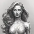 Alluring matte portrait of a beautiful Jean Grey from X-Men, 8k, Highly Detailed, Intricate, Half Body, Realistic, Sharp Focus, Volumetric Lighting, Fantasy, Elegant by Stanley Artgerm Lau