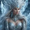 Alluring matte portrait of a beautiful ice sorceress in the style of Stefan Kostic, 8k, High Definition, Highly Detailed, Intricate, Half Body, Realistic, Sharp Focus, Fantasy, Elegant