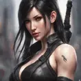 Alluring matte portrait of a beautiful Tifa Lockhart, 8k, Highly Detailed, Intricate, Half Body, Realistic, Sharp Focus, Volumetric Lighting, Fantasy, Elegant by Stanley Artgerm Lau, WLOP