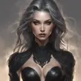 Alluring matte portrait of a fierce beautiful Lyx in black, 8k, Highly Detailed, Intricate, Half Body, Realistic, Sharp Focus, Volumetric Lighting, Fantasy, Elegant by Stanley Artgerm Lau, WLOP, Stefan Kostic