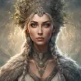 Alluring highly detailed matte portrait of beautiful female druid in the style of Stefan Kostic, 8k, High Definition, Highly Detailed, Intricate, Half Body, Realistic, Sharp Focus, Fantasy, Elegant