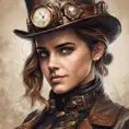 Steampunk portrait of Emma Watson, Highly Detailed, Intricate, Artstation, Beautiful, Digital Painting, Sharp Focus, Concept Art, Elegant