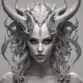 Alluring highly detailed matte portrait of a beautiful succubus in the style of Stefan Kostic, 8k, High Definition, Highly Detailed, Intricate, Half Body, Realistic, Sharp Focus, Fantasy, Elegant