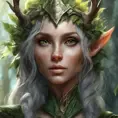 Closeup of a beautiful female fantasy forest elf, Highly Detailed, Intricate, Epic, Digital Painting, Realistic, Smooth, Volumetric Lighting, Concept Art, Elegant