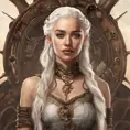 Steampunk portrait of Daenerys Targaryen, Highly Detailed, Intricate, Artstation, Beautiful, Digital Painting, Sharp Focus, Concept Art, Elegant