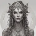 Alluring highly detailed matte portrait of beautiful female druid in the style of Stefan Kostic, 8k, High Definition, Highly Detailed, Intricate, Half Body, Realistic, Sharp Focus, Fantasy, Elegant