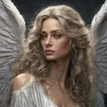 Alluring highly detailed matte portrait of a beautiful angel with shimmering hair in the style of Stefan Kostic, 8k, High Definition, Highly Detailed, Intricate, Half Body, Realistic, Sharp Focus, Fantasy, Elegant