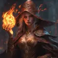 Necromancer fire sorceress from Elden Ring, fantasy magic, 8k, Highly Detailed, Alluring, Artstation, Digital Painting, Photo Realistic, Sharp Focus, Volumetric Lighting, Concept Art by Stanley Artgerm Lau, Alphonse Mucha, Greg Rutkowski, WLOP