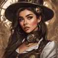 Steampunk portrait of Madison Beer, Highly Detailed, Intricate, Artstation, Beautiful, Digital Painting, Sharp Focus, Concept Art, Elegant