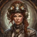 Steampunk portrait of Sarah Kerrigan, Highly Detailed, Intricate, Artstation, Beautiful, Digital Painting, Sharp Focus, Concept Art, Elegant