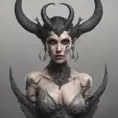 Alluring highly detailed matte portrait of a beautiful succubus in the style of Stefan Kostic, 8k, High Definition, Highly Detailed, Intricate, Half Body, Realistic, Sharp Focus, Fantasy, Elegant