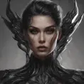 Alluring matte portrait of a fierce beautiful Lyx in black, 8k, Highly Detailed, Intricate, Half Body, Realistic, Sharp Focus, Volumetric Lighting, Fantasy, Elegant by Stanley Artgerm Lau, WLOP, Stefan Kostic