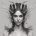 Alluring highly detailed matte portrait of a beautiful winged succubus in the style of Stefan Kostic, 8k, High Definition, Highly Detailed, Intricate, Half Body, Realistic, Sharp Focus, Fantasy, Elegant