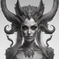 Alluring highly detailed matte portrait of a beautiful succubus in the style of Stefan Kostic, 8k, High Definition, Highly Detailed, Intricate, Half Body, Realistic, Sharp Focus, Fantasy, Elegant