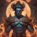 Matte portrait of a fierce Hades, god of the underworld, 4k, Highly Detailed, Hyper Detailed, Powerful, Artstation, Vintage Illustration, Digital Painting, Sharp Focus, Smooth, Concept Art by Stanley Artgerm Lau, Alphonse Mucha, Greg Rutkowski