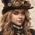 Steampunk portrait of Chloë Grace Moretz, Highly Detailed, Intricate, Artstation, Beautiful, Digital Painting, Sharp Focus, Concept Art, Elegant