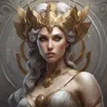 Alluring matte portrait of a fierce goddess Hera in the style of Stefan Kostic, 8k, Highly Detailed, Intricate, Realistic, Sharp Focus, Volumetric Lighting, Fantasy, Elegant by Stanley Artgerm Lau, Alphonse Mucha, WLOP